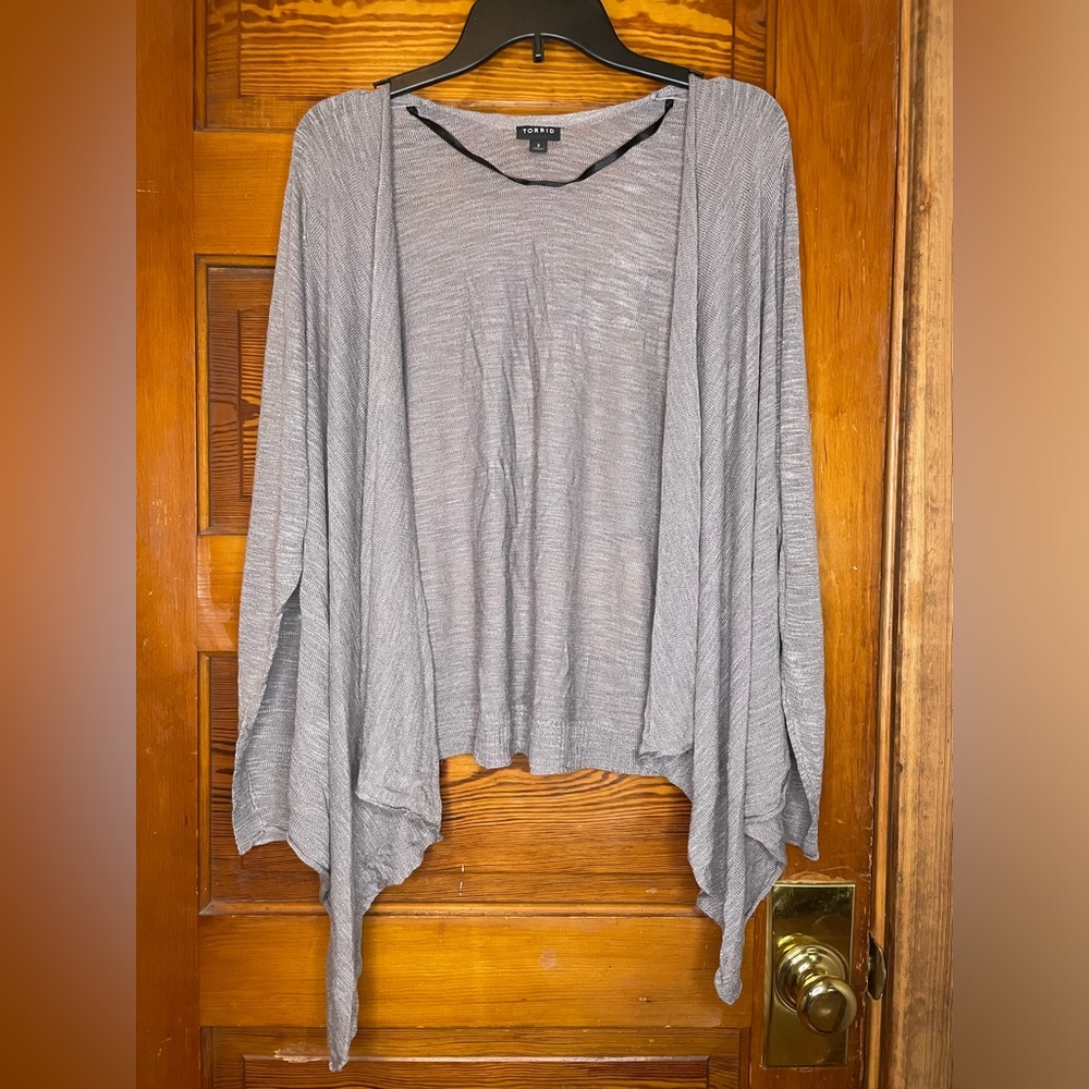 Torrid Light Weight Drape Front Cardigan